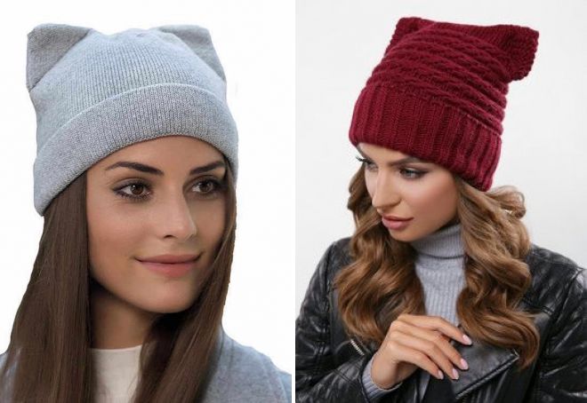 шапка бини с ушками шапка бини с ушками