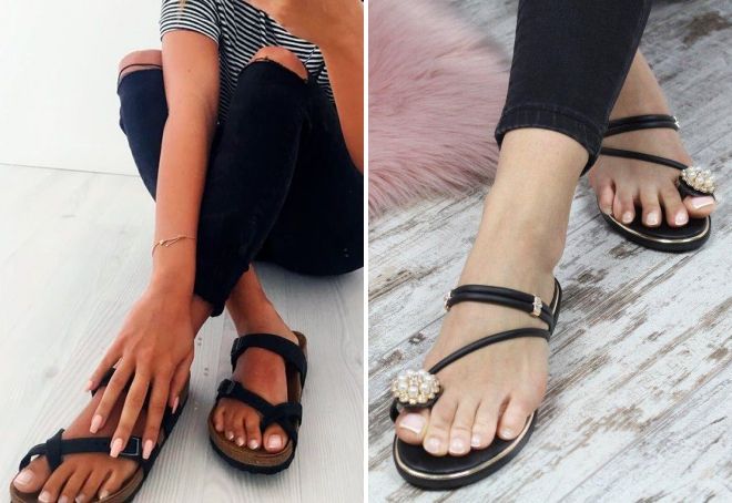 шлепки через палец шлепки через палец