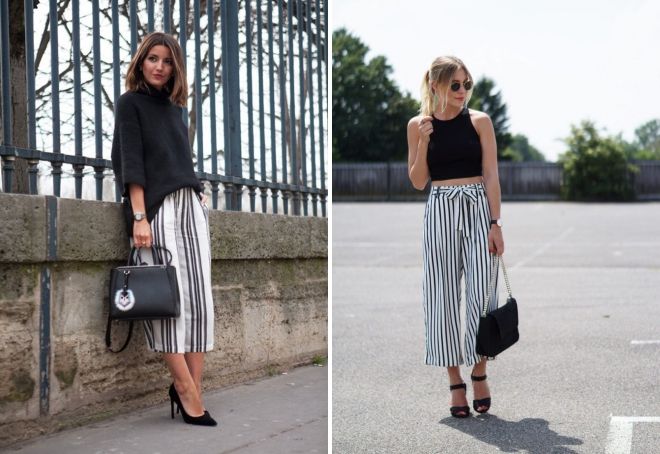 полосатые кюлоты полосатые кюлоты