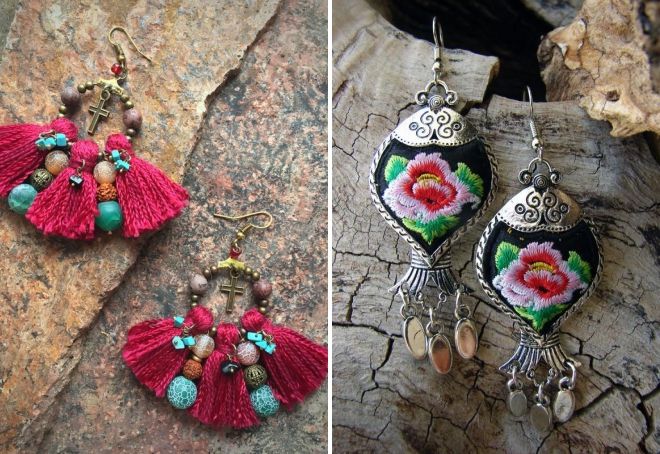 серьги в стиле бохо серьги в стиле бохо