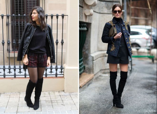 замшевые сапоги с шортами замшевые сапоги с шортами