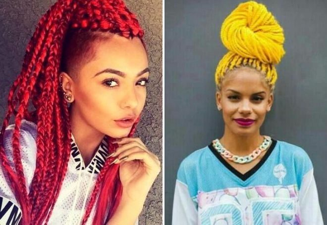 цветные афрокосички с канекалоном цветные афрокосички с канекалоном