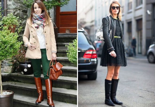 осенний образ с кожаными сапогами осенний образ с кожаными сапогами