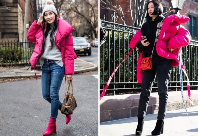 пуховик цвета фуксия пуховик цвета фуксия