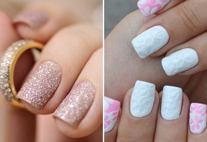свадебный маникюр с песком свадебный маникюр с песком