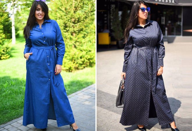 длинные платья рубашки для полных длинные платья рубашки для полных