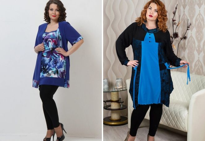 комбинированные туники для полных комбинированные туники для полных