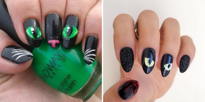 маникюр хэллоуин с глазом маникюр хэллоуин с глазом