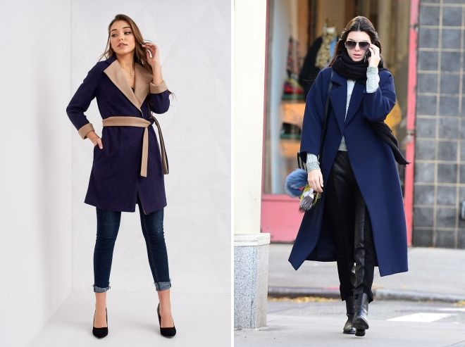 пальто цвета индиго пальто цвета индиго