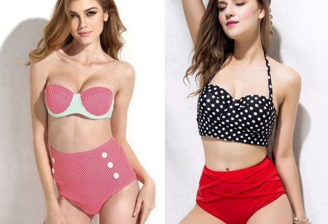 ретро купальники с завышенной талией ретро купальники с завышенной талией