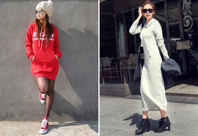 с чем носить платье с капюшоном с чем носить платье с капюшоном