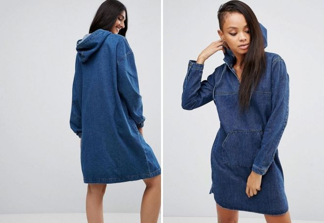 модное платье с капюшоном модное платье с капюшоном