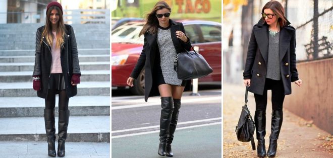 кожаные сапоги и пальто кожаные сапоги и пальто