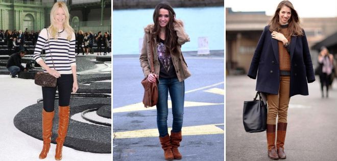 с чем носить рыжие сапоги с чем носить рыжие сапоги