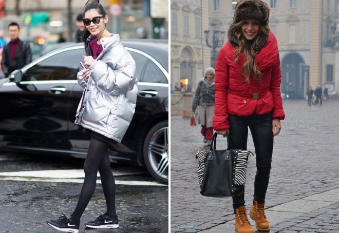 стильные образы в пуховиках стильные образы в пуховиках