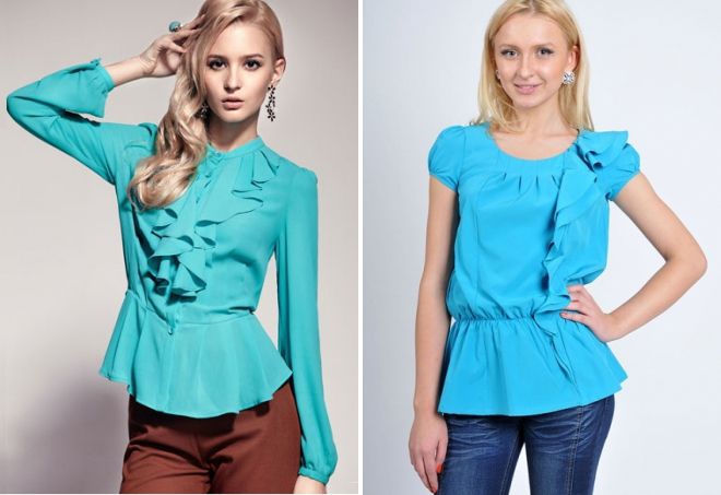 блузки с воланами и рюшами блузки с воланами и рюшами