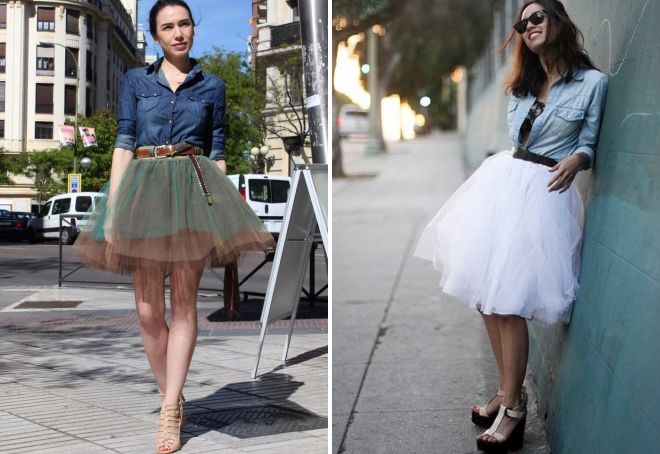 джинсовая рубашка с юбкой пачкой джинсовая рубашка с юбкой пачкой