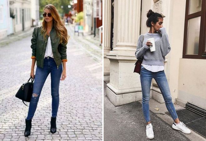 с чем носить обтягивающие джинсы с чем носить обтягивающие джинсы