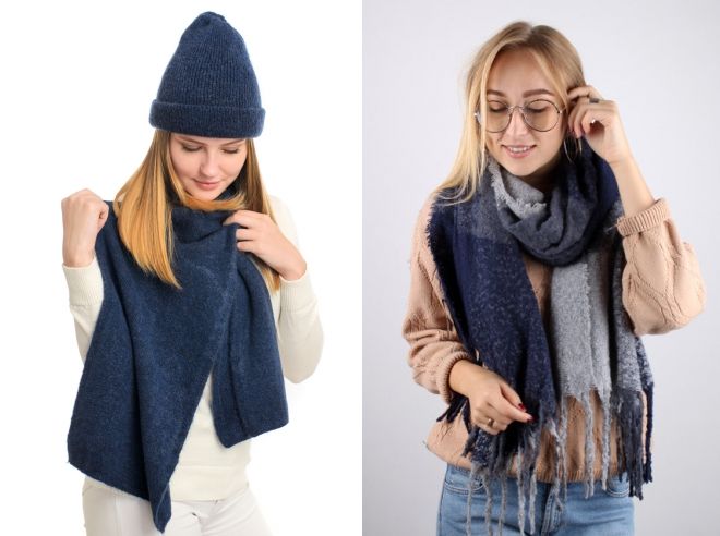 шарф цвета индиго шарф цвета индиго