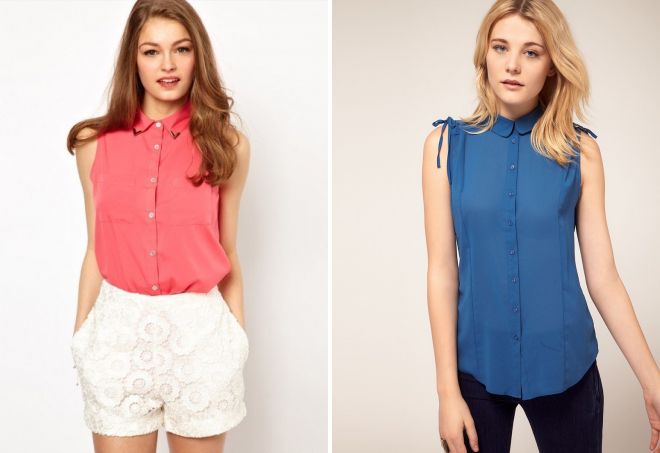 стильная рубашка без рукавов стильная рубашка без рукавов