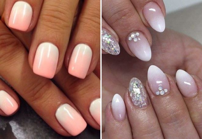 свадебный маникюр градиент свадебный маникюр градиент