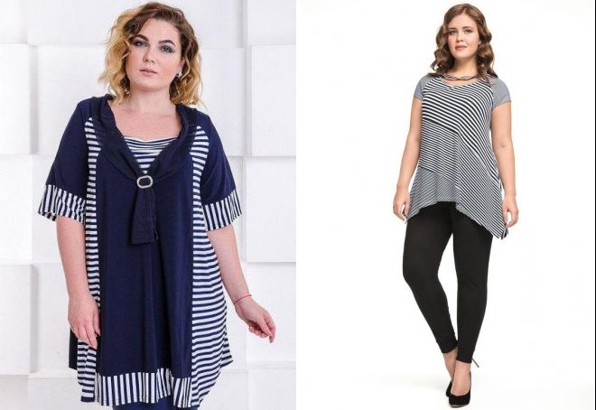 туника в полоску для полных туника в полоску для полных
