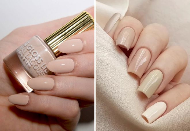маникюр в бежевом цвете маникюр в бежевом цвете