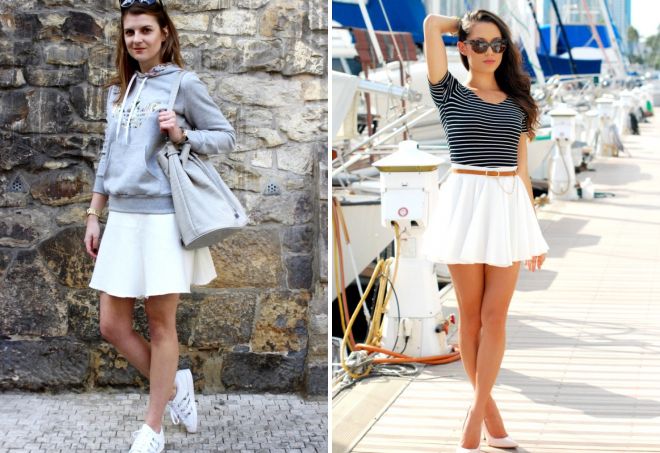 белая короткая юбка белая короткая юбка