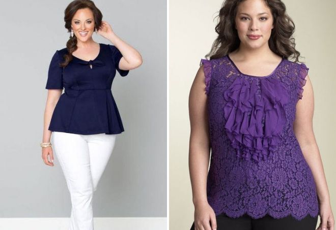 блузки с воланами для полных женщин блузки с воланами для полных женщин