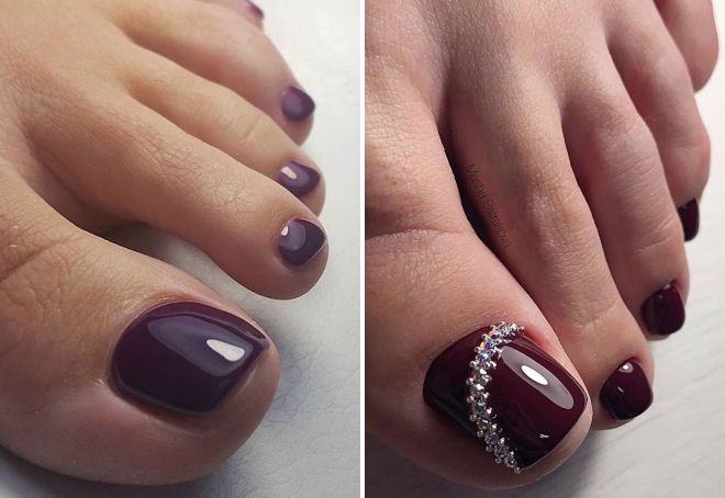 педикюр винный цвет педикюр винный цвет