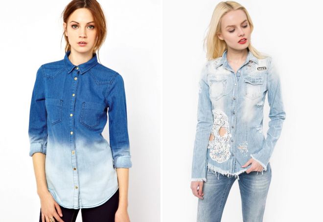 стильные женские джинсовые рубашки стильные женские джинсовые рубашки