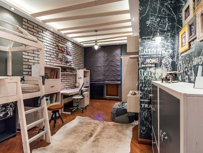 дизайн детской комнаты в стиле лофт обои дизайн детской комнаты в стиле лофт обои