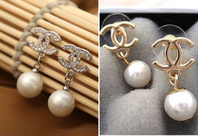 серьги с жемчугом chanel серьги с жемчугом chanel