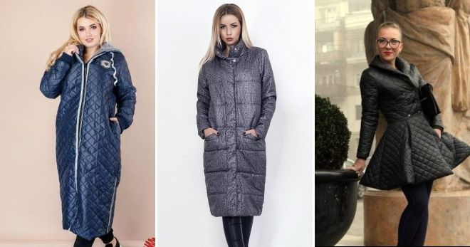 Стеганое теплое женское пальто Стеганое теплое женское пальто