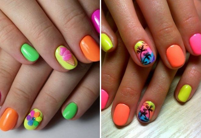 красивый летний разноцветный маникюр красивый летний разноцветный маникюр