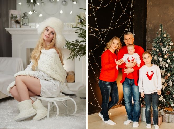 новогодняя фотосессия в свитерах новогодняя фотосессия в свитерах