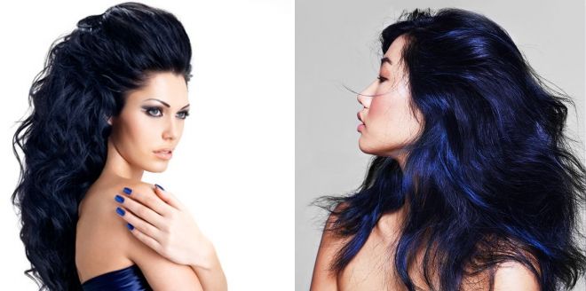 волосы цвета индиго волосы цвета индиго
