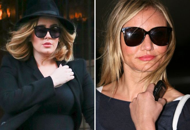 Адель и Камерон Диаз в очках Адель и Камерон Диаз в очках