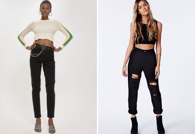 черные джинсы мом черные джинсы мом