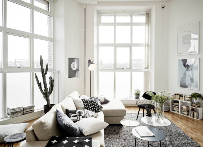 Маленькая гостиная в скандинавском стиле Маленькая гостиная в скандинавском стиле