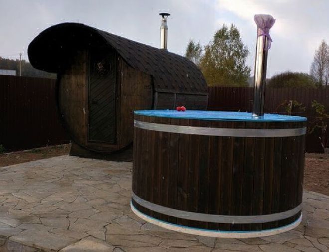 открытая баня бочка открытая баня бочка