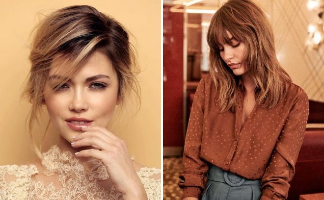 с челкой с челкой