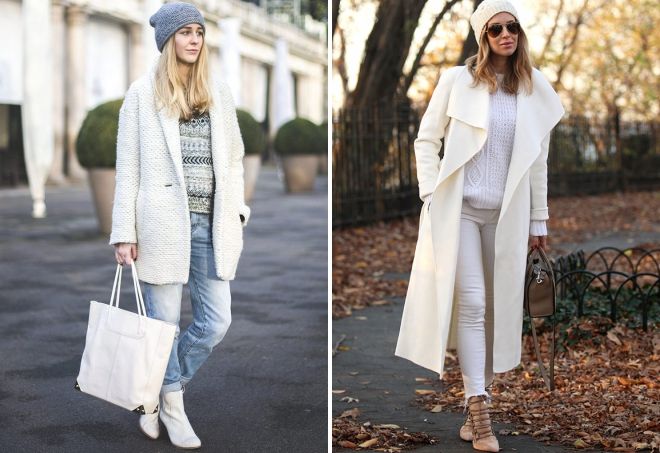 с чем носить белое демисезонное пальто с чем носить белое демисезонное пальто
