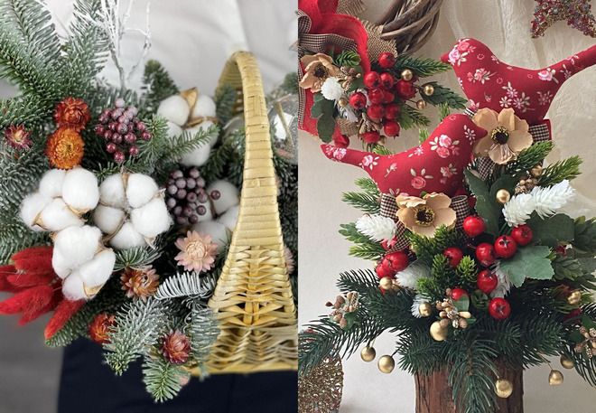 зимний новогодний букет зимний новогодний букет