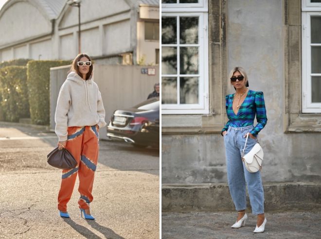 широкие джинсы с каблуками широкие джинсы с каблуками