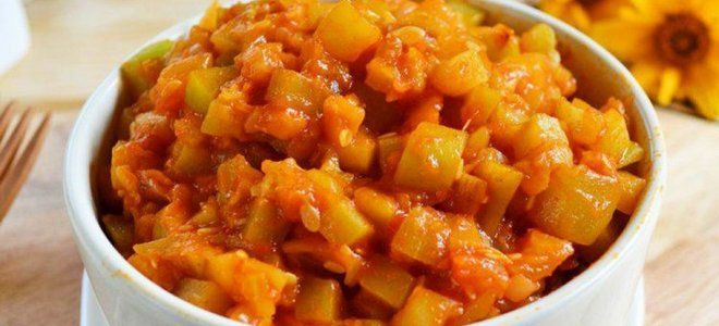 фото3 кабачковая икра на зиму кусочками
