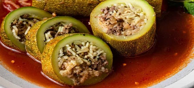 кабачковые кольца с фаршем запеченные в духовке кабачковые кольца с фаршем запеченные в духовке