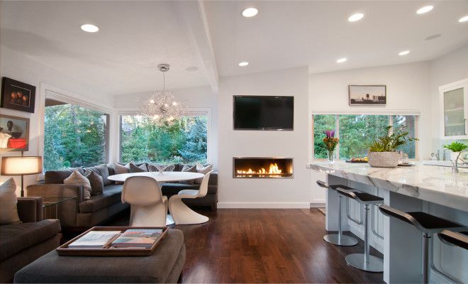 кухня гостиная с камином кухня гостиная с камином