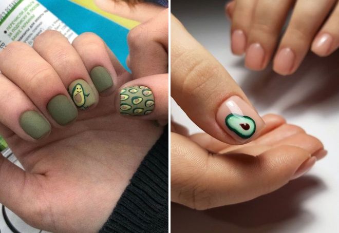 маникюр на короткие ногти с авокадо маникюр на короткие ногти с авокадо