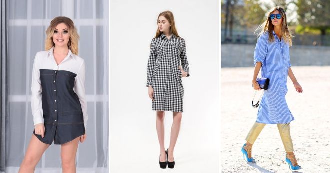 Платье-рубашка туника Платье-рубашка туника